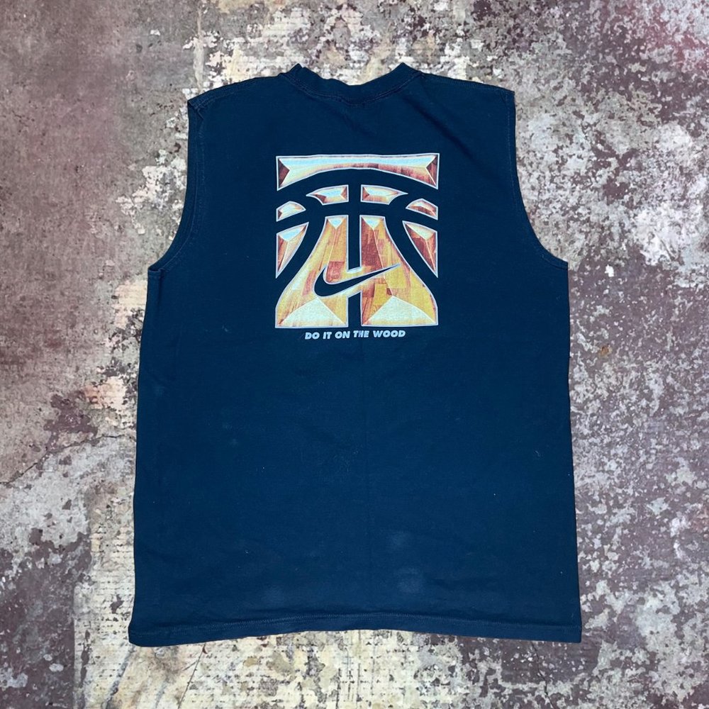 2000s Nike Basketball Do It On The Wood Ballin Vintage Black Tanktop Large